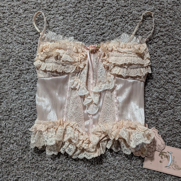 Lacemade Peach Fairy Corset Princess Coquette Kawaii Frills 🩷 - Picture 3 of 10